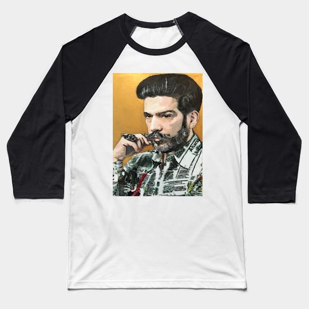 Portrait of Daniel Esquivel Baseball T-Shirt by gjspring